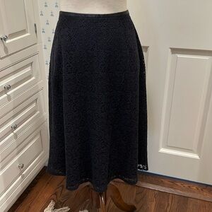 TALBOTS BLACK LACE A-LINE SKIRT